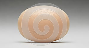 A Single Brown Egg Isolated on a Neutral Background