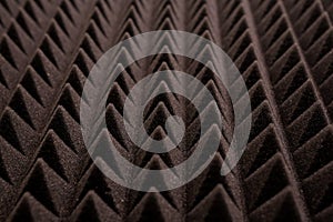 Close up of studio sound acoustical foam Background