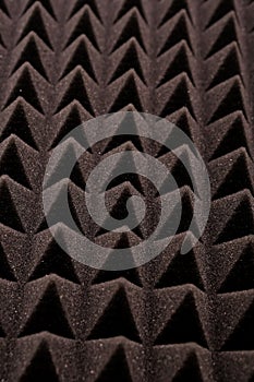 Close up of studio sound acoustical foam Background