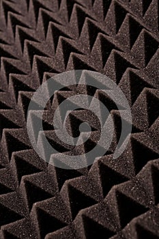 Close up of studio sound acoustical foam Background