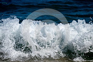 Close up study of waves and wave actions at Pouawa Beach, near Gisborne, New Zealand