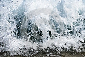 Close up study of waves and wave actions at Pouawa Beach, near Gisborne, New Zealand