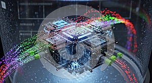 Quantum Computing Processor with Data Flow