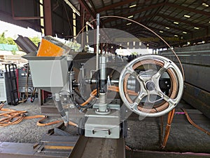 Close-up a Submerged Arc Welding Machine in workshop