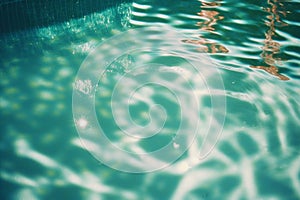 Close-up of summer pool water background