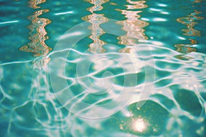Close-up of summer pool water background