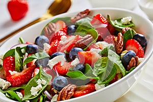 Close-up of summer salad in a bowl