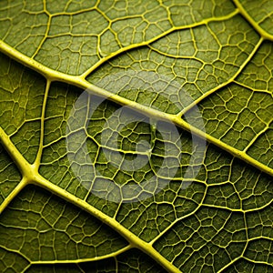 Close Up Of Sunflower Leaf: Organic Contours And Environmentalism