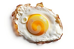 Perfectly Fried Egg on White