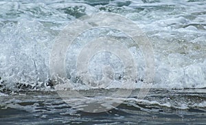 Close up of the Surf at Torrance Beach on a Sunny Afternoon in the South Bay of Los Angeles County, California