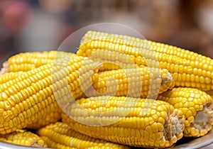 Close up Sweet boiled corn