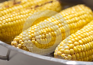 Close up Sweet boiled corn