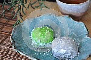 Close up Sweet Daifuku Japanese Dessert