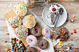 Close up of sweets on table