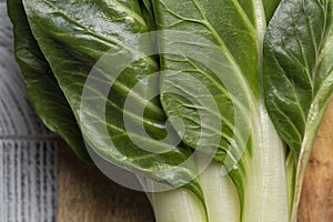 Close-up of swiss chard leaves: leafy green high-fiber vegetables