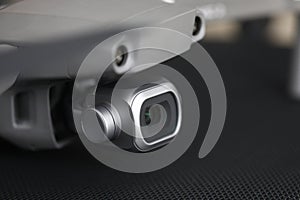 Close-up on table electronic device with camcorder