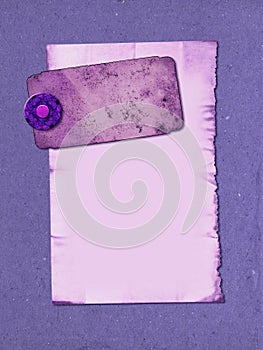 Tagged violet paper photo