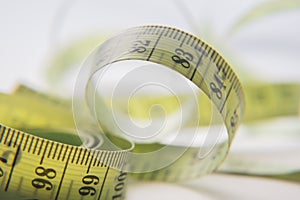 A close-up of the tape measure