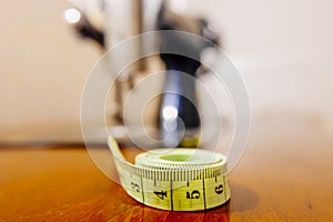 A close-up of the tape measure