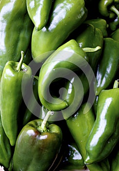Close up ... tasty fresh green peppers