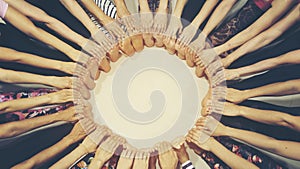 close up teamwork concept