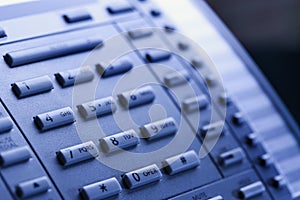 Close-up of telephone keypad.