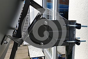 Close up of a television satellite dish