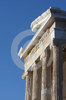 Close up of Temple of Athena Nike