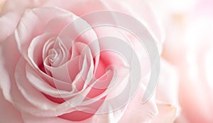 Close up of tenderness pink rose photo