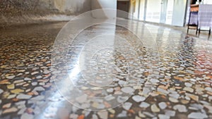 Close up terrazzo floor texture