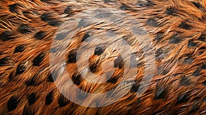 Close up Texture of Animal Fur with Natural Brown and Black Patterns for Background Use
