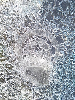 Ice on the river with beautiful patterns