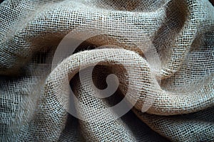 Natural Burlap Texture for Rustic Fabric Design and Craft Projects Generative AI