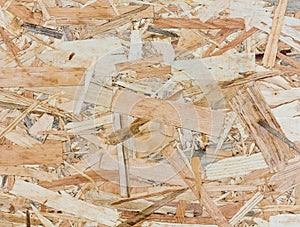 Close up texture of oriented strand board - OSB photo