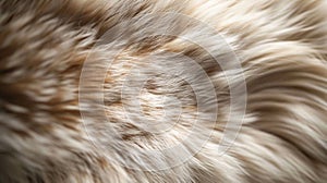 Close-up Texture of Soft Ginger and White Cat Fur