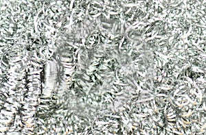 Close-up of the texture of steel wool