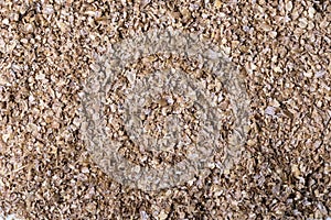 Close up texture of wheat bran