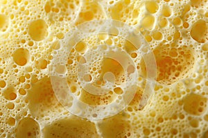close-up texture of yellow sponge