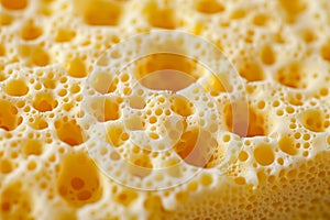 close-up texture of yellow sponge
