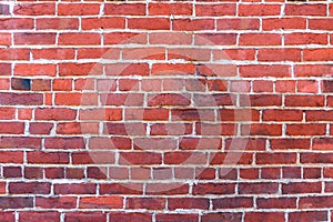 Close up of Textured Red Brick Wall