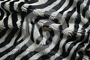 A close up of a textured zebra fur texture background