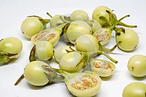 Close-up on thai eggplants