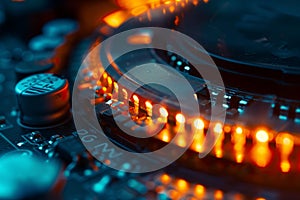 Closeup on a thermal camera sensor visualizing the unseen in technology