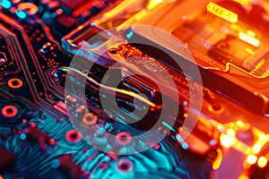 Closeup on a thermal camera sensor visualizing the unseen in technology