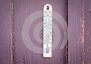 Close-up Of Thermometer. High Temperature Concept
