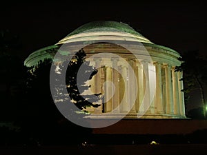 Close up of the Thomas Jefferson Memorial Building in Washington, D.C up close