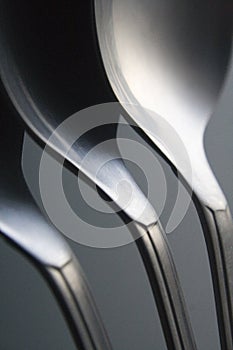 CLOSE UP OF THREE SPOONS photo