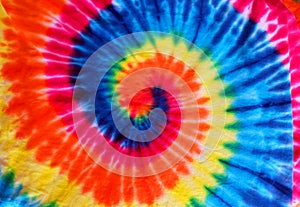 Close up tie dye fabric pattern background