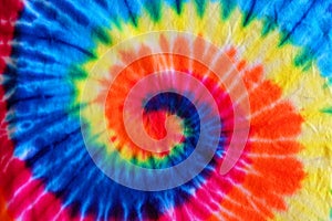 Close up tie dye fabric pattern background