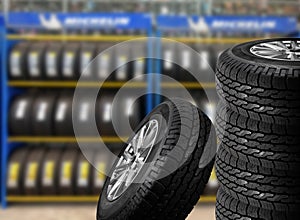 Close up tires